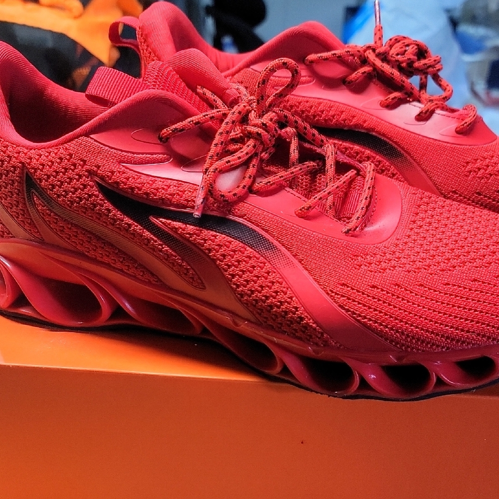 Red Athletic Running Shoes